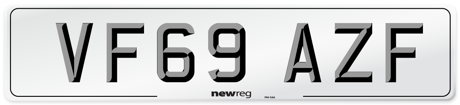VF69 AZF Number Plate from New Reg